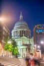 St Paul Cathedral at night, London - UK Royalty Free Stock Photo