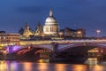 London St paul cathedral sunset Royalty Free Stock Photo