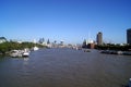 St Paul Cathedral, 30 St Mary Axe, Tower 42, The Black friars Bridge over River Thames in London, England Royalty Free Stock Photo