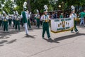 Edina High School marching band performs in the parade at the Minnesota State Fair Royalty Free Stock Photo