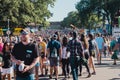 Huge crowds of people at the Minnesota State Fair, on an all-time ever record attendance