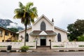 St. Paul`s Anglican Cathedral front view, Victoria, Mahe Island, Seychelles