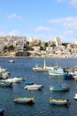 St Paul\'s Bay harbor, boats Xemxija Bay, Malta