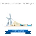 St Paul's Cathedral in Abidjan Ivory Coast vector