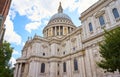 St Paul`s Cathedral, the beautiful baroque church designed by Sir Christopher Wren in 1673 Royalty Free Stock Photo