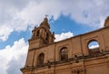 St Paul`s Cathedral bell tower shot from low angle Royalty Free Stock Photo