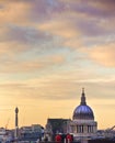 St Paul's Cathedral in London at sunset