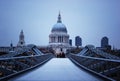 St Paul's Cathedral and Millenium Bridge in London