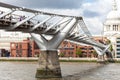 St Paul s Cathedral and Millenium Bridge in London Royalty Free Stock Photo