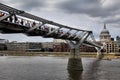 St Paul's Cathedral and Millennium Bridge Royalty Free Stock Photo