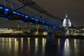 St Paul's Cathedral and Millennium Bridge Royalty Free Stock Photo