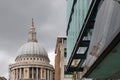 St Paul's Cathedral reflected in an office block Royalty Free Stock Photo