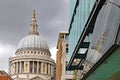 St Paul's Cathedral reflected in an office block Royalty Free Stock Photo