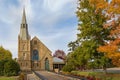 St. Paul's Lutheran Church in the evening in Hahndorf, South Aus Royalty Free Stock Photo