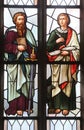 St. Paul and St. John the Evangelist, stained glass window at Evangelical Church in Wasseralfingen, Germany