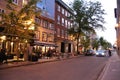 St-Paul street in old Quebec. Tourism in Quebec city in Canada. Old and unique building