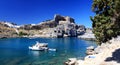 St Pauls Bay Lindos Rhodes Greece Royalty Free Stock Photo