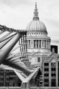 St Pauls cathedral as seen from the Millennium Bridge