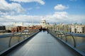 St Pauls cathedral from the Millennium Bridge Royalty Free Stock Photo