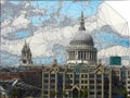 St Pauls Cathedral Triangular illustration Royalty Free Stock Photo