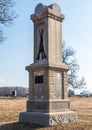 The 151st Pennsylvania Volunteer Infantry monument in the Gettysburg National Military Park Royalty Free Stock Photo