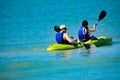 Couple practice kayaking around the St. Pete Beach 1