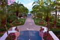 Top view of The Don Cesar Hotel and palms trees. The Legendary Pink Palace of St. Pete Beach.