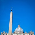 Saint Peter Basilica Dome in Vatican Royalty Free Stock Photo