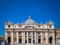 St Peter Basilica detail with a blue sky Royalty Free Stock Photo