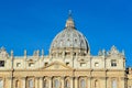 St Peter basilica dome and facade Royalty Free Stock Photo