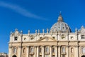 St Peter basilica dome and facade Royalty Free Stock Photo