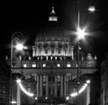 St Peter Basilica at night, Vatican city, Italy