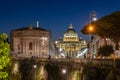 St. Peter Cathedral in Rom from the Aelius Bridge Royalty Free Stock Photo