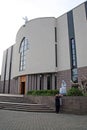 St.Peter church with Mother Teresa sculpture in Tirana