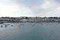 Harbour at St Peter Port in Guernsey on a gloomy overcast summers day