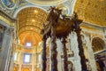 St. Peter`s Baldachin Baldacchino di San Pietro, L`Altare di Be Royalty Free Stock Photo