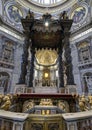 St. Peter's Baldachin, Vatican, Rome Royalty Free Stock Photo