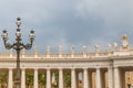 St. Peter`s Basilica Colonnade in Vatican City