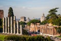 St Peter\'s Basilica dome across the Italian skyline in Rome