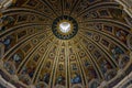 St. Peter`s Basilica, the dome from the inside, Rome, Vatican, Italy Royalty Free Stock Photo