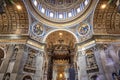 st PeterÃ¢â¬â¢s basilica interior Vatican City Rome Italy Royalty Free Stock Photo