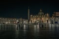 St Peter`s Basilica at night