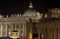 St. Peter's Basilica at night, Rome