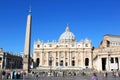 St. Peter's Basilica and Egyptian obelisk, Rome, Italy Royalty Free Stock Photo