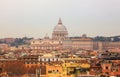St. Peter's Basilica from Pincio, Rome Royalty Free Stock Photo