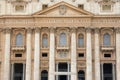 St. Peter`s Basilica with Pope`s Balcony. Vatican.