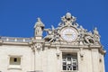 St. Peter`s Basilica, Rome, detail of the clock Royalty Free Stock Photo