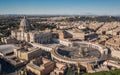 St. Peter`s Basilica and St. Peter`s Square Royalty Free Stock Photo