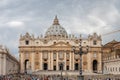 St. Peter`s Basilica, St. Peter`s Square, Vatican City. The largest and most spectacular church in Rome
