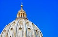 St. Peter`s Basilica in a sunny day in Vatican Royalty Free Stock Photo